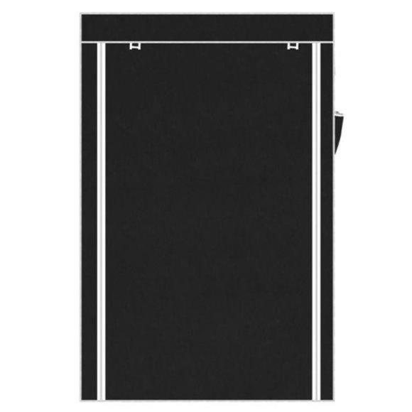 64 Portable Closet Storage Organizer Wardrobe Clothes Rack With Shelves Gray